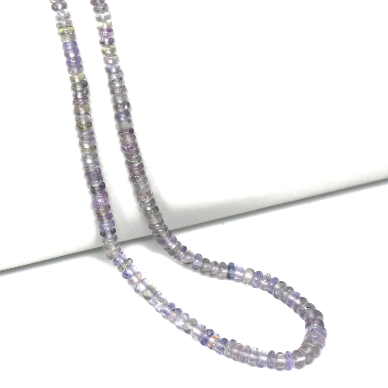 Purple Sapphire 3mm – 4mm Smooth Rondelles Bead Strand