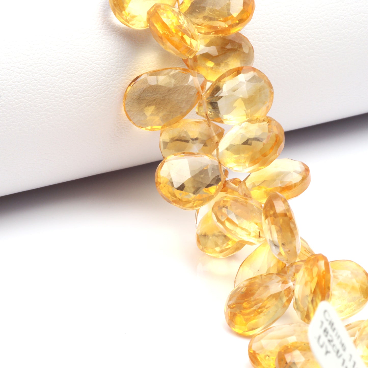 Yellow Citrine 11x9mm Faceted Pear Shaped Briolettes