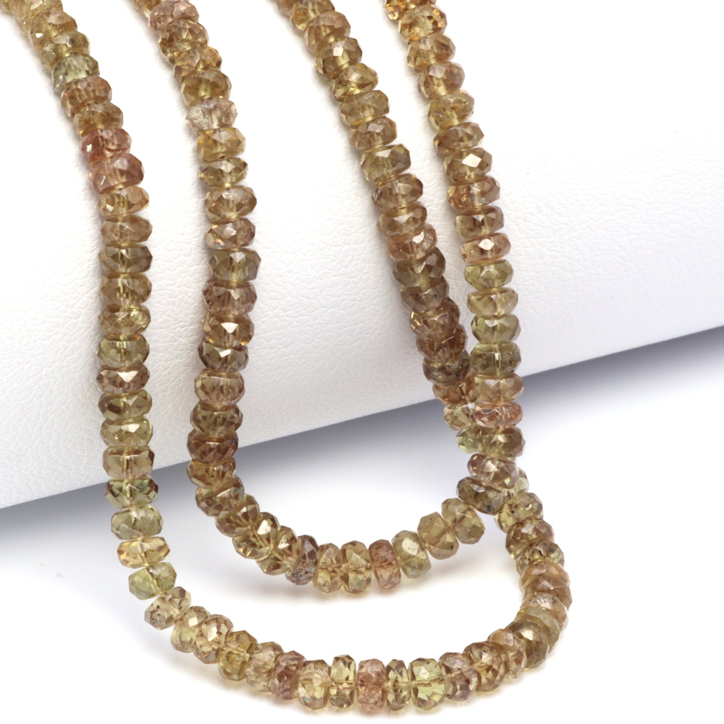 Color Change Garnet 4mm Hand Faceted Rondelles Bead Strand