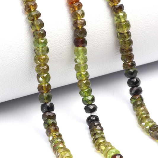 Petro Tourmaline 4mm Faceted Rondelles