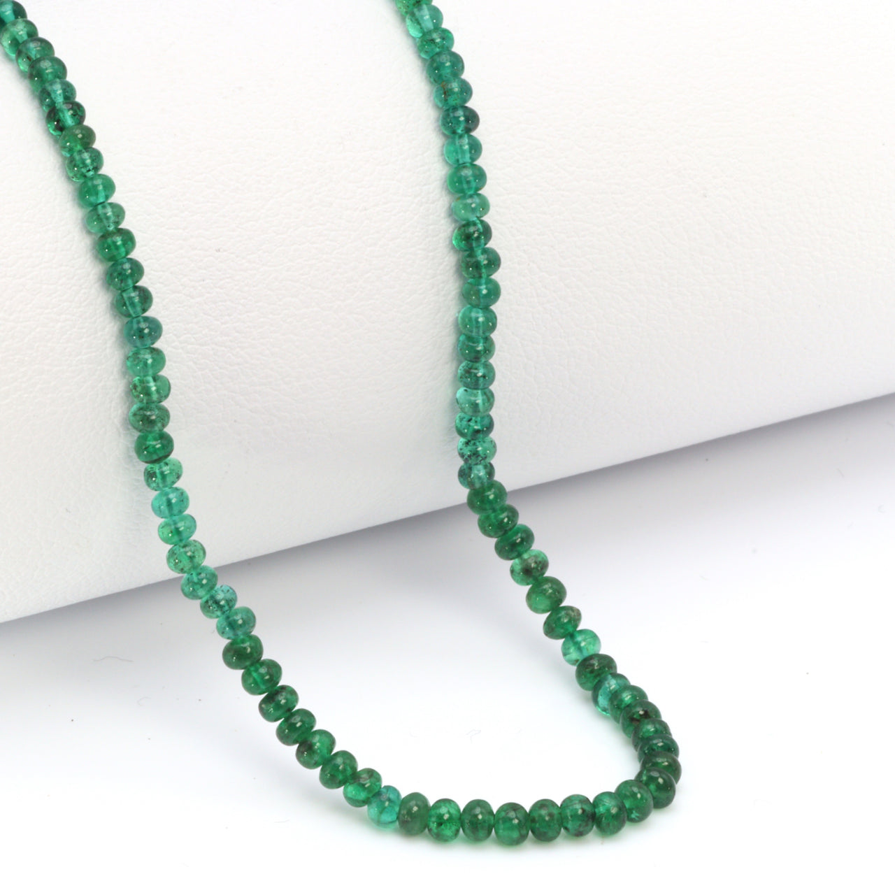 Green Emerald 2mm - 2.75mm Smooth Rondelles Bead Strand