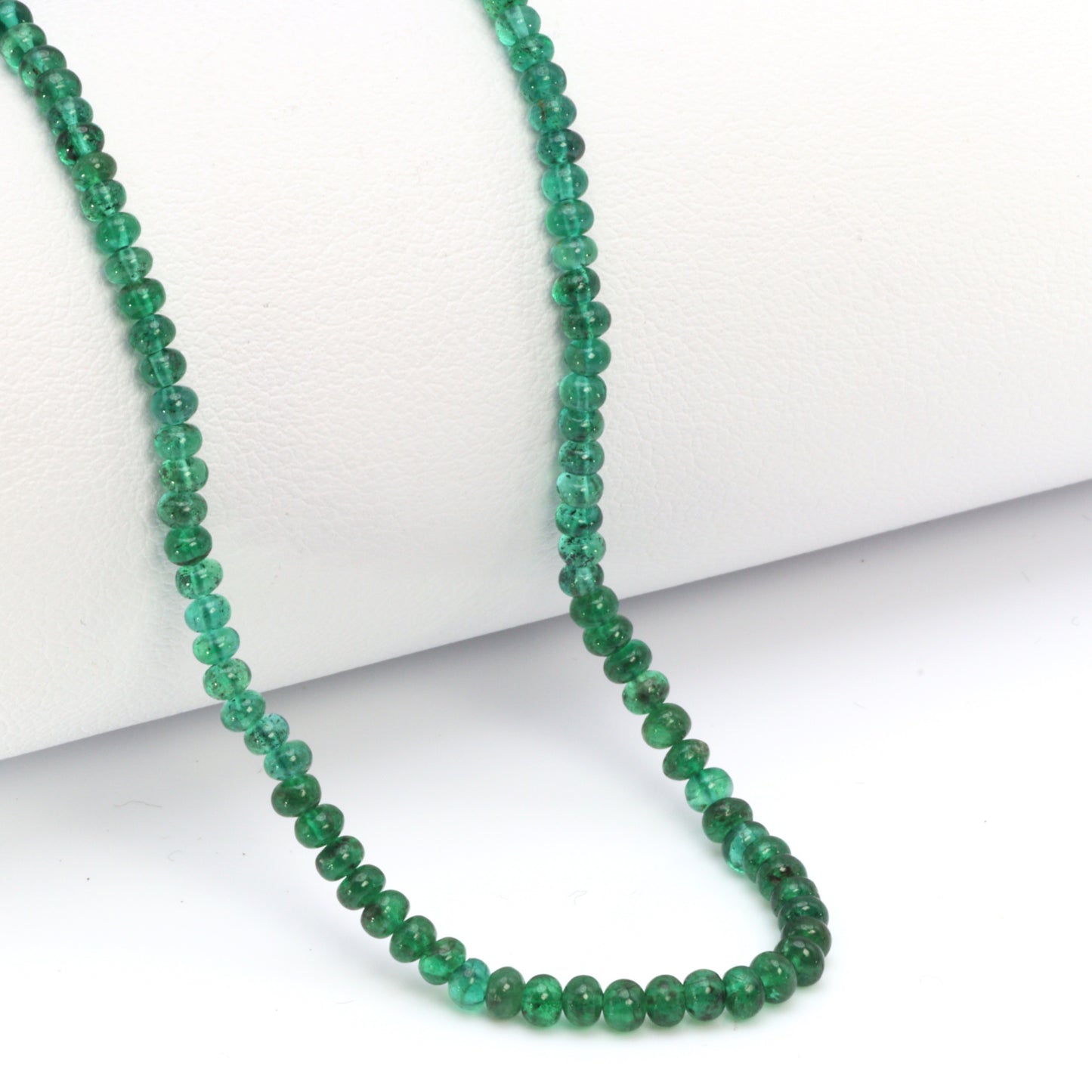 Green Emerald 2mm - 2.75mm Smooth Rondelles Bead Strand