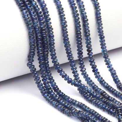 Royal Blue Sapphire 2.5mm - 3mm  Smooth Rondelles Bead Strand