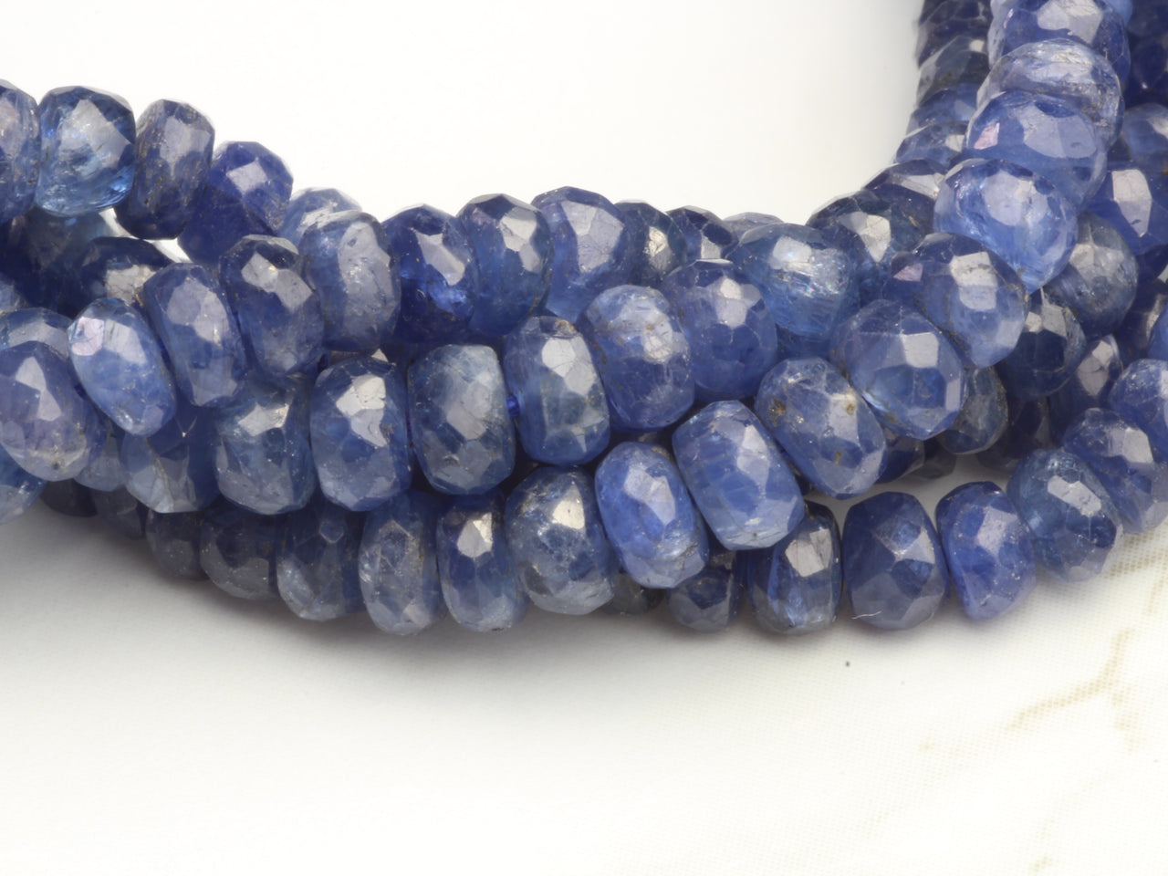 Cornflower Blue Sapphire 4mm Faceted Rondelles