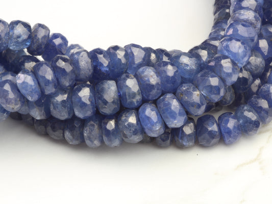 Cornflower Blue Sapphire 4mm Faceted Rondelles