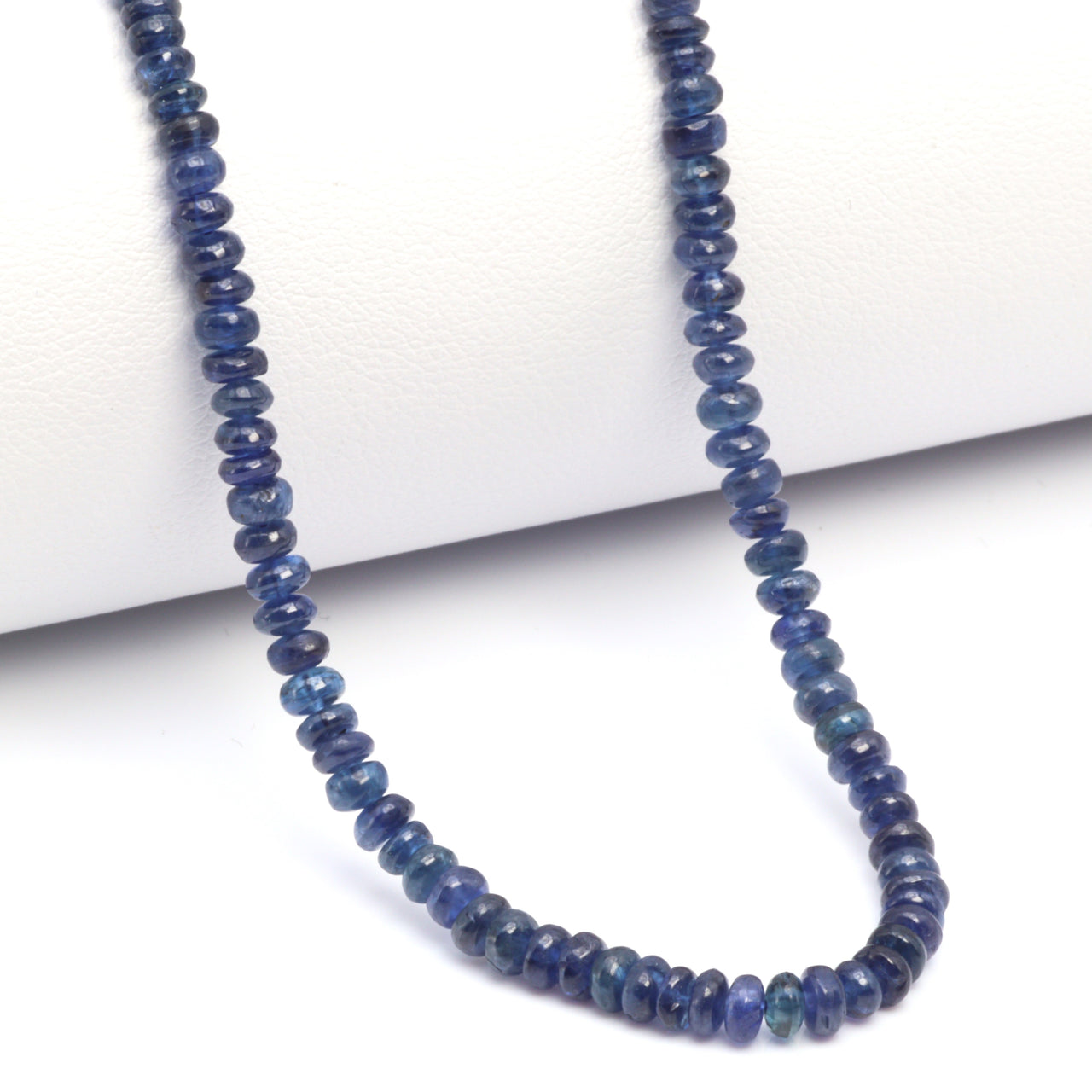 Navy Blue Sapphire 2.5mm - 3.5mm Smooth Rondelles Bead Strand