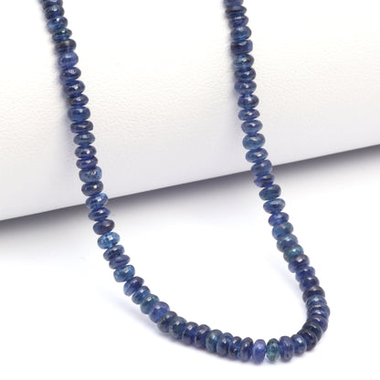 Navy Blue Sapphire 2.5mm - 3.5mm Smooth Rondelles Bead Strand