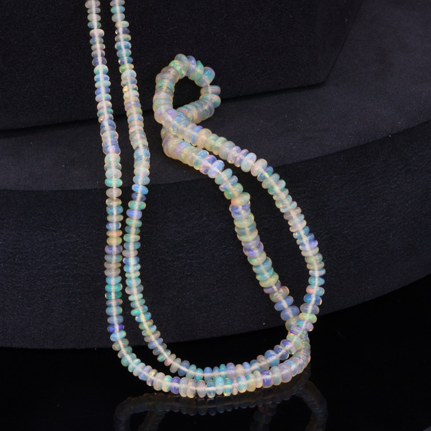 Yellow Ethiopian Opal 3mm Smooth Rondelles