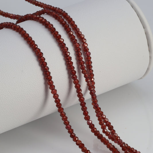 Red Garnet 2.5mm Faceted Rounds