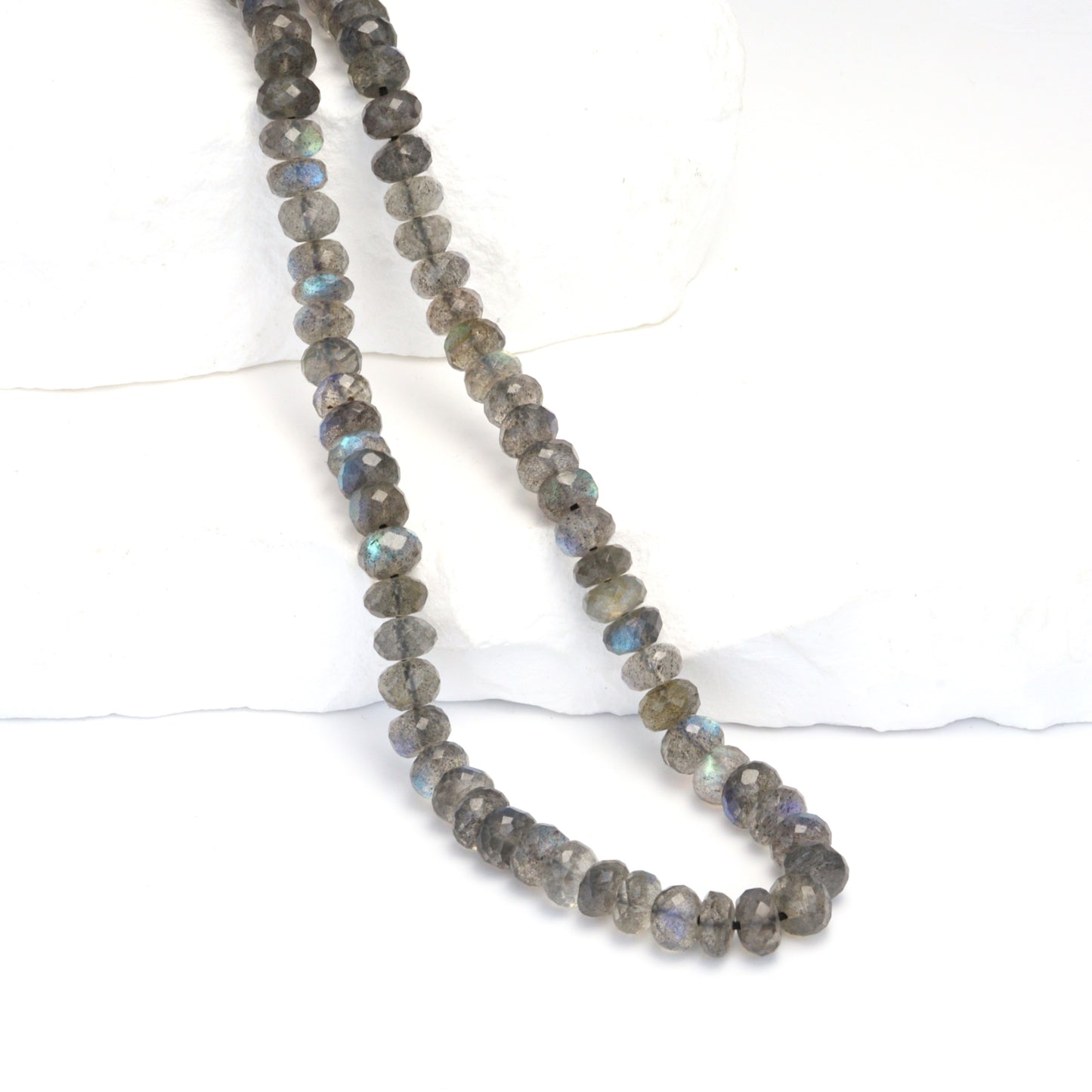 Blue Labradorite 5mm Faceted Rondelles