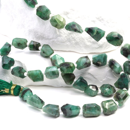 Emerald 10x8mm Faceted Nuggets