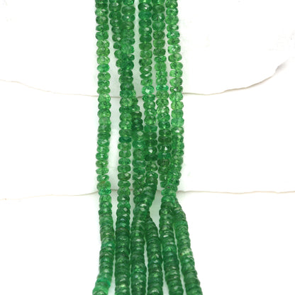 Green Tsavorite 3mm Faceted Rondelles