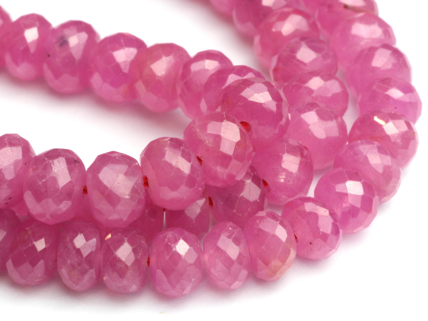 Pink Sapphire 5mm Faceted Rondelles