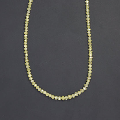 Champagne Diamond 2mm - 2.8mm Hand Faceted Rondelles Bead Strand