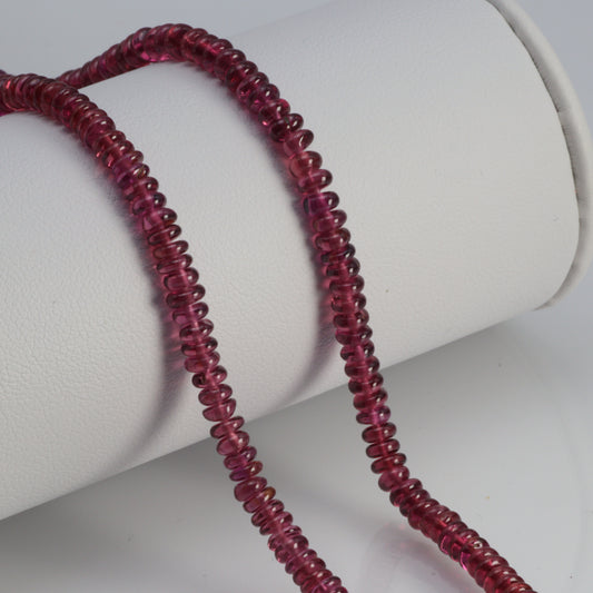 Rhodolite Garnet 3.5mm Smooth Rondelles