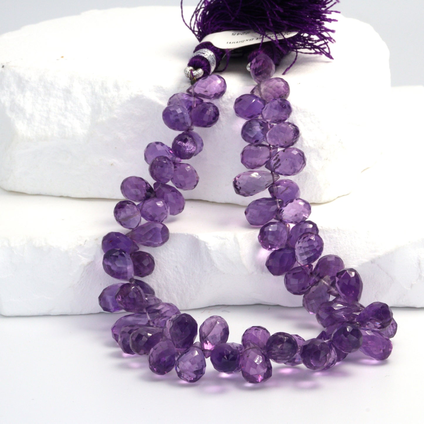 Light Purple Amethyst 8x5mm Faceted Teardrop Briolettes