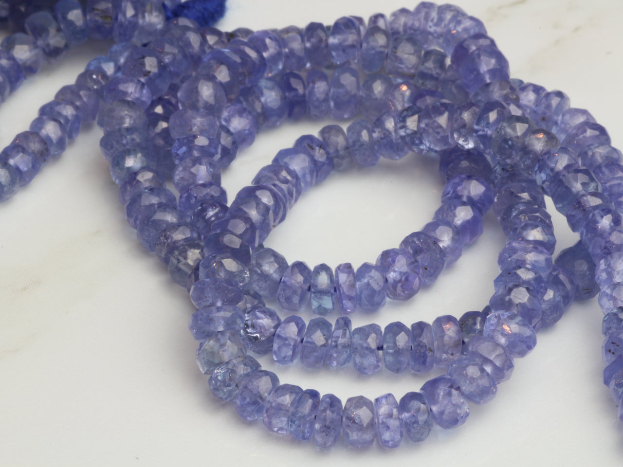 Blue Tanzanite 3.5mm Faceted Rondelles
