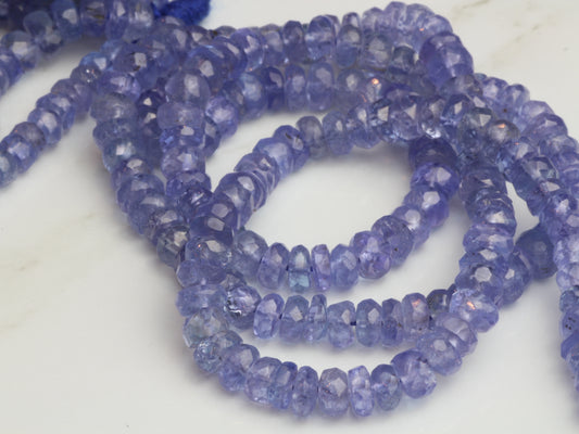 Blue Tanzanite 3.5mm Faceted Rondelles