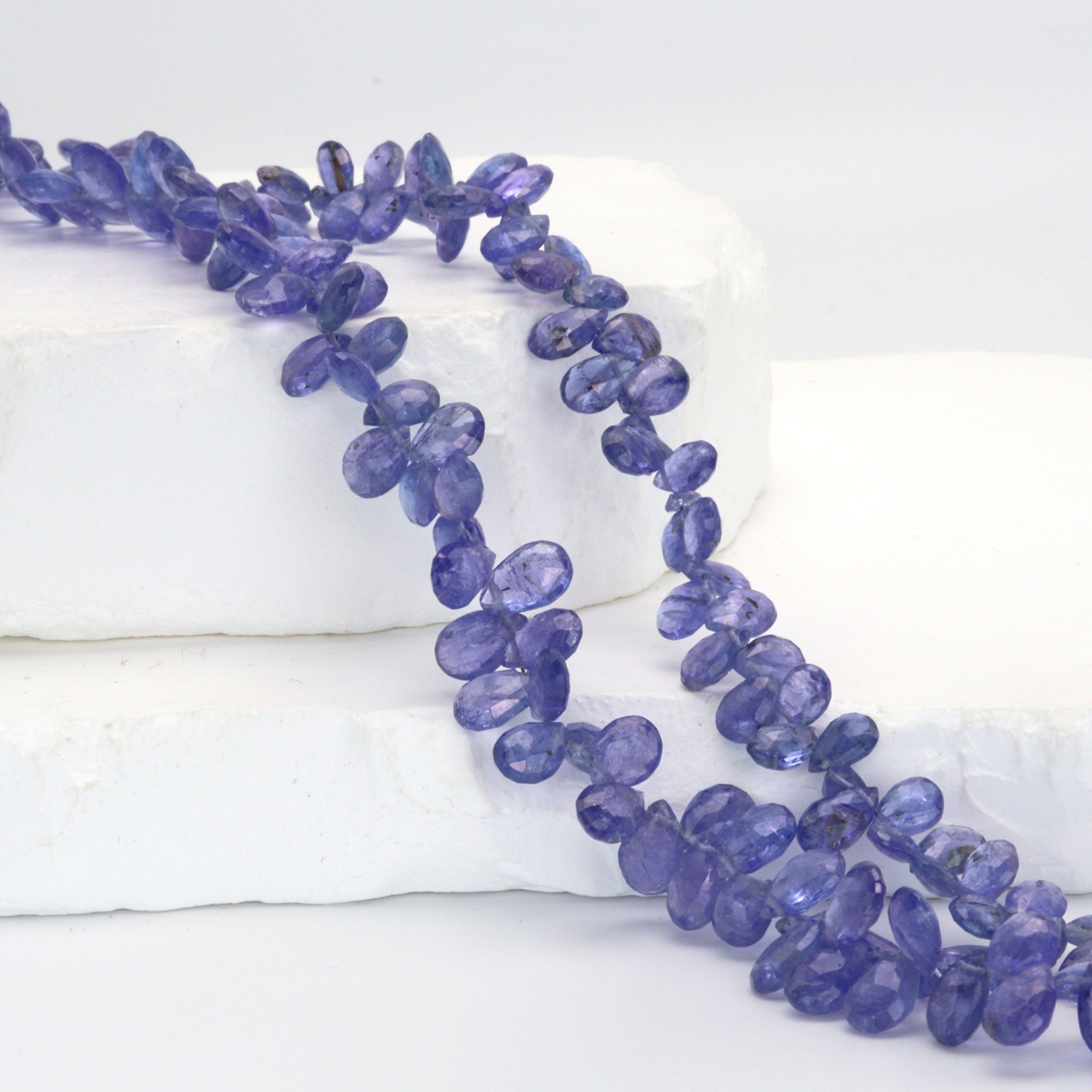 Tanzanite Gemstone Beads, 8mm Heart Shape Briolette to shops make Jewelry