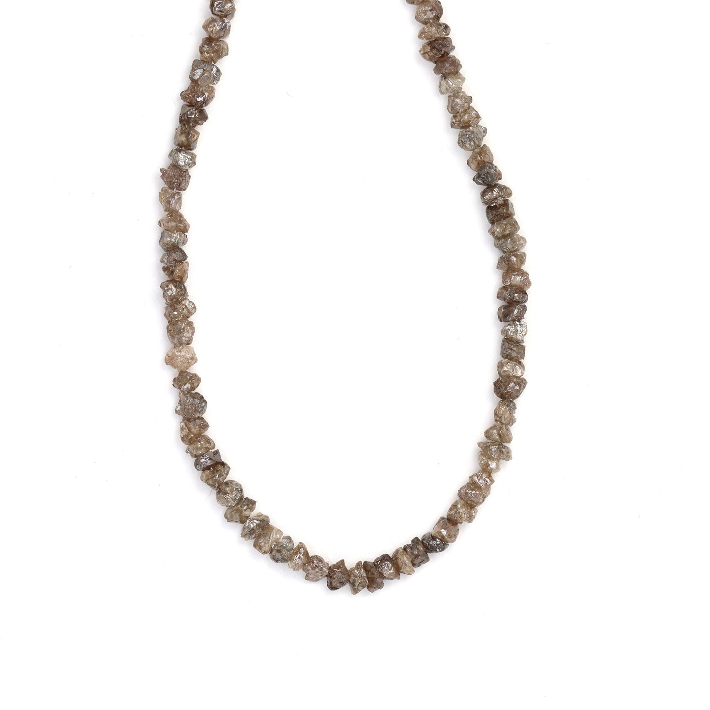 Brown Diamond 3mm Hand Faceted Chips Bead Strand