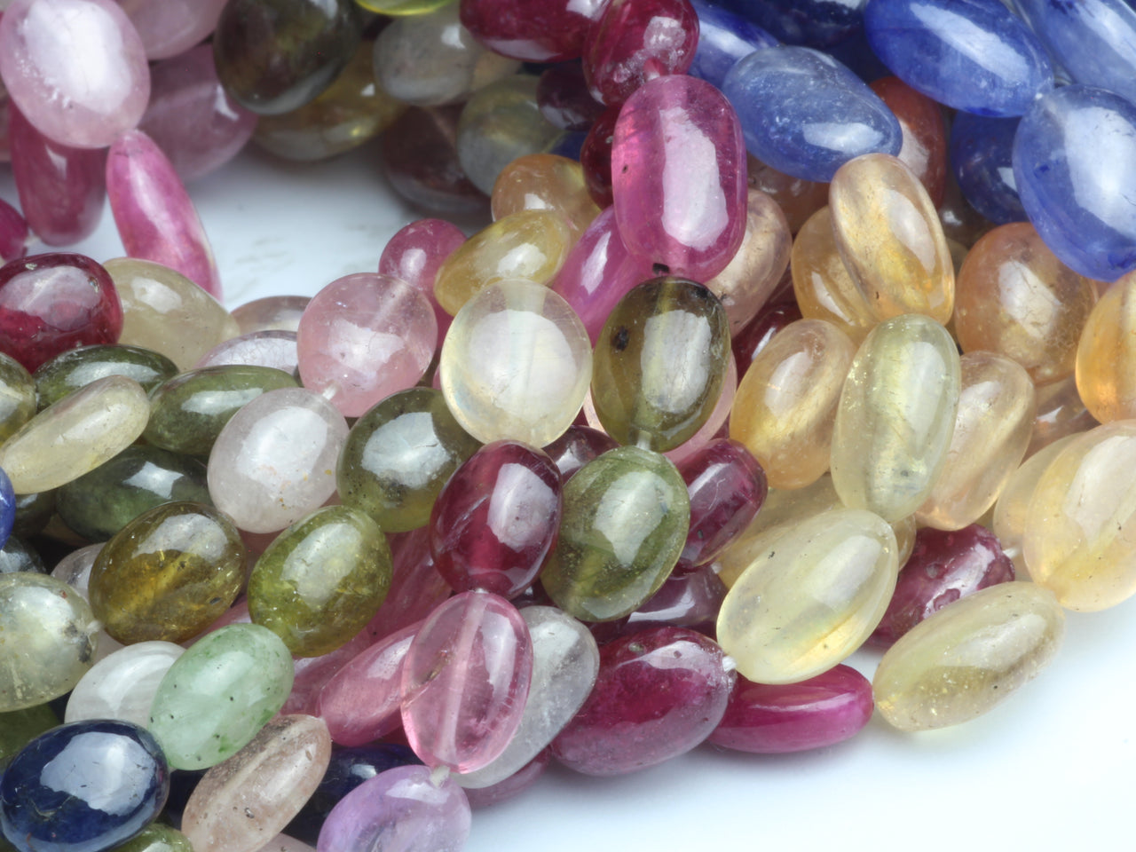 Multi Sapphire 6x8mm Smooth Ovals