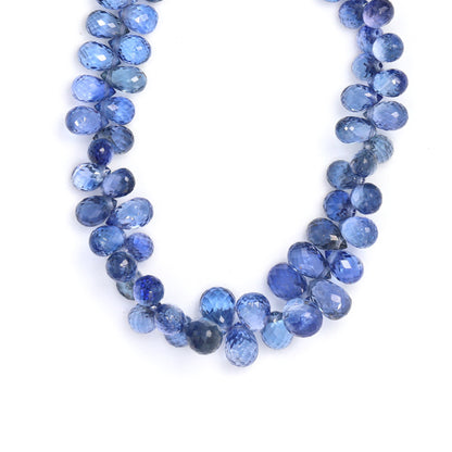 Cornflower Blue Sapphire 5x3mm Faceted Teardrop Briolettes