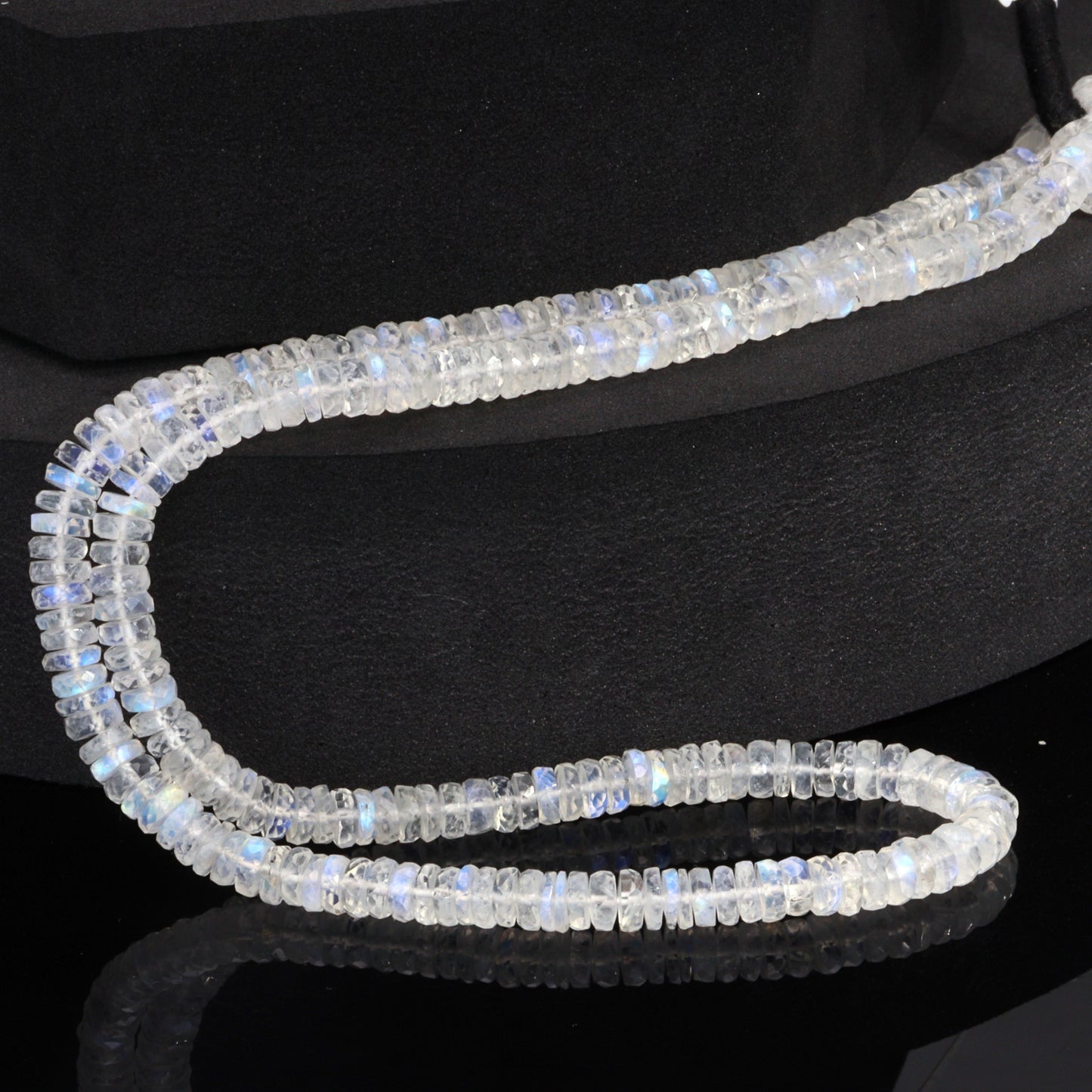 AA Blue Rainbow Moonstone 5mm Faceted Tires