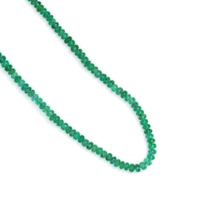 Green Emerald 3mm Smooth Rondelles Bead Strand