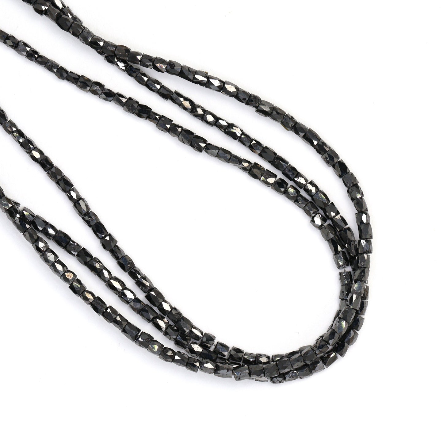 Black Diamond 2x2mm Faceted Tubes