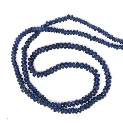 Navy Blue Sapphire 2.5mm - 3.5mm Smooth Rondelles Bead Strand