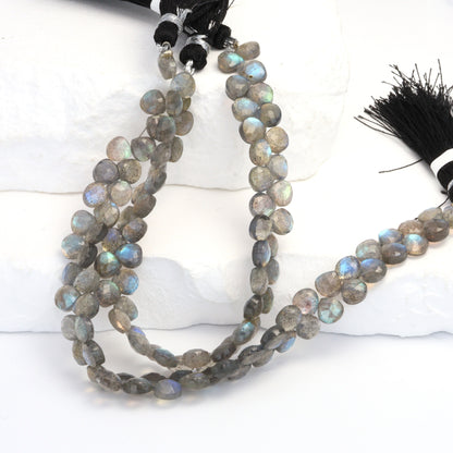 AA Blue Labradorite 5mm Faceted Heart Shaped Briolettes