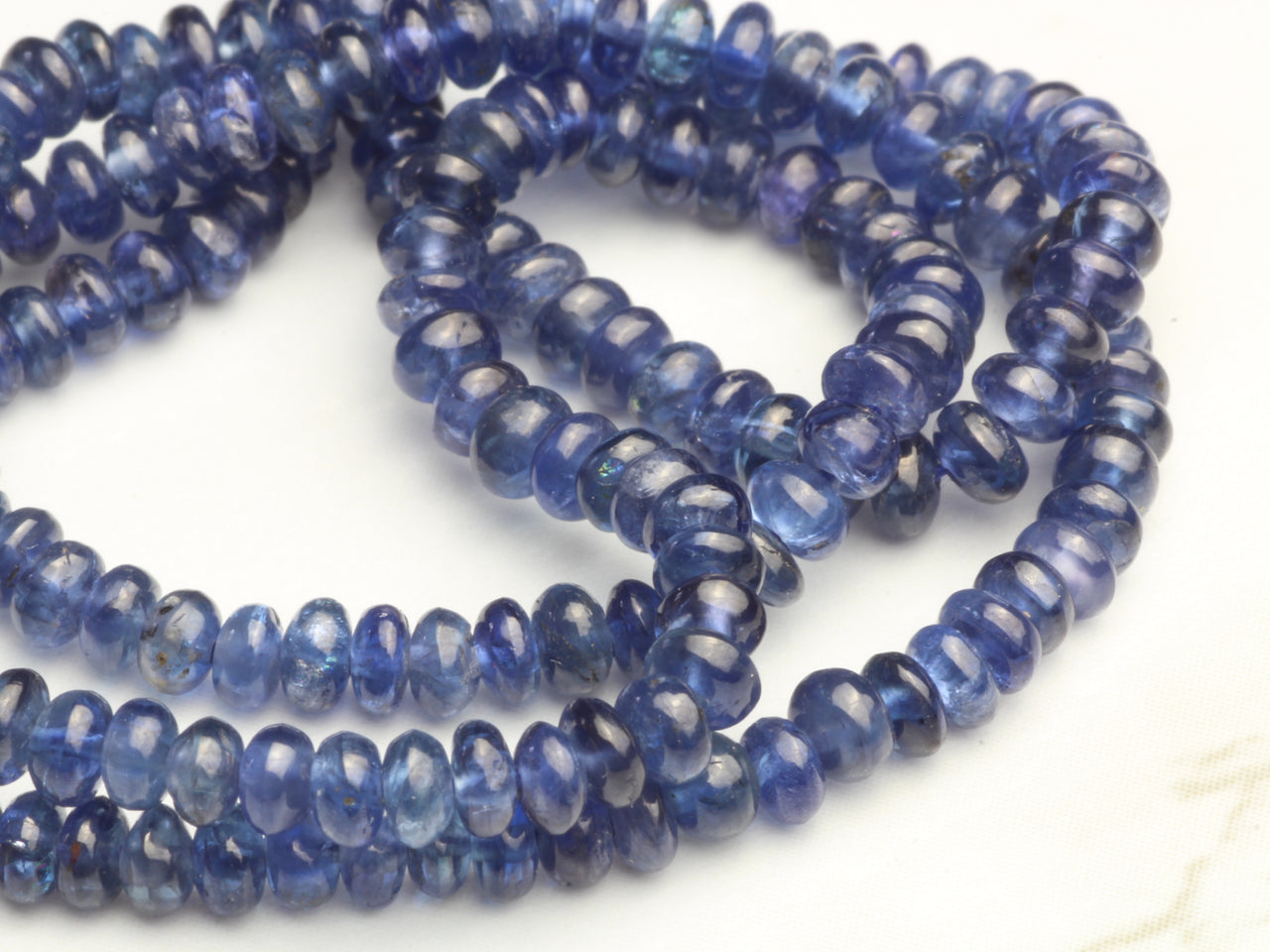 Navy Blue Sapphire 2.5mm Smooth Rondelles