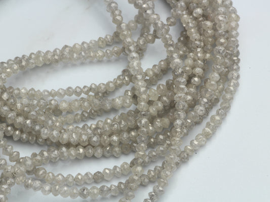 Gray Diamond 1.5mm Faceted Rondelles