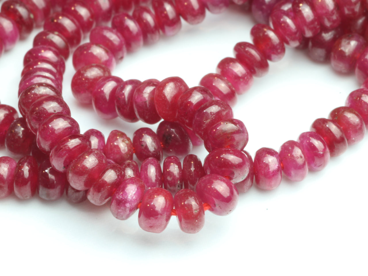 Red Ruby 3.5mm Smooth Rondelles
