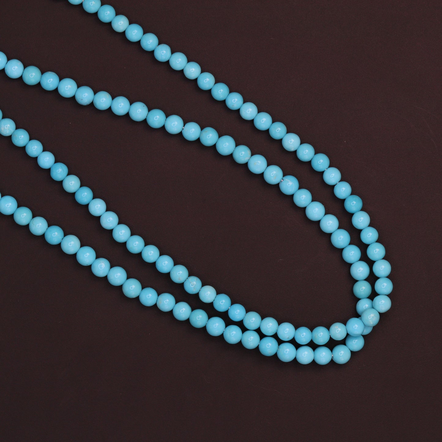 Sleeping Beauty Turquoise 3mm Smooth Rounds Bead Strand