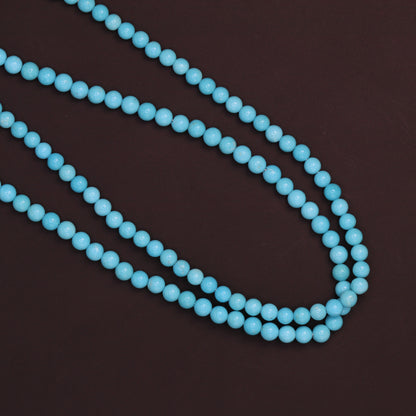 Sleeping Beauty Turquoise 3mm Smooth Rounds Bead Strand