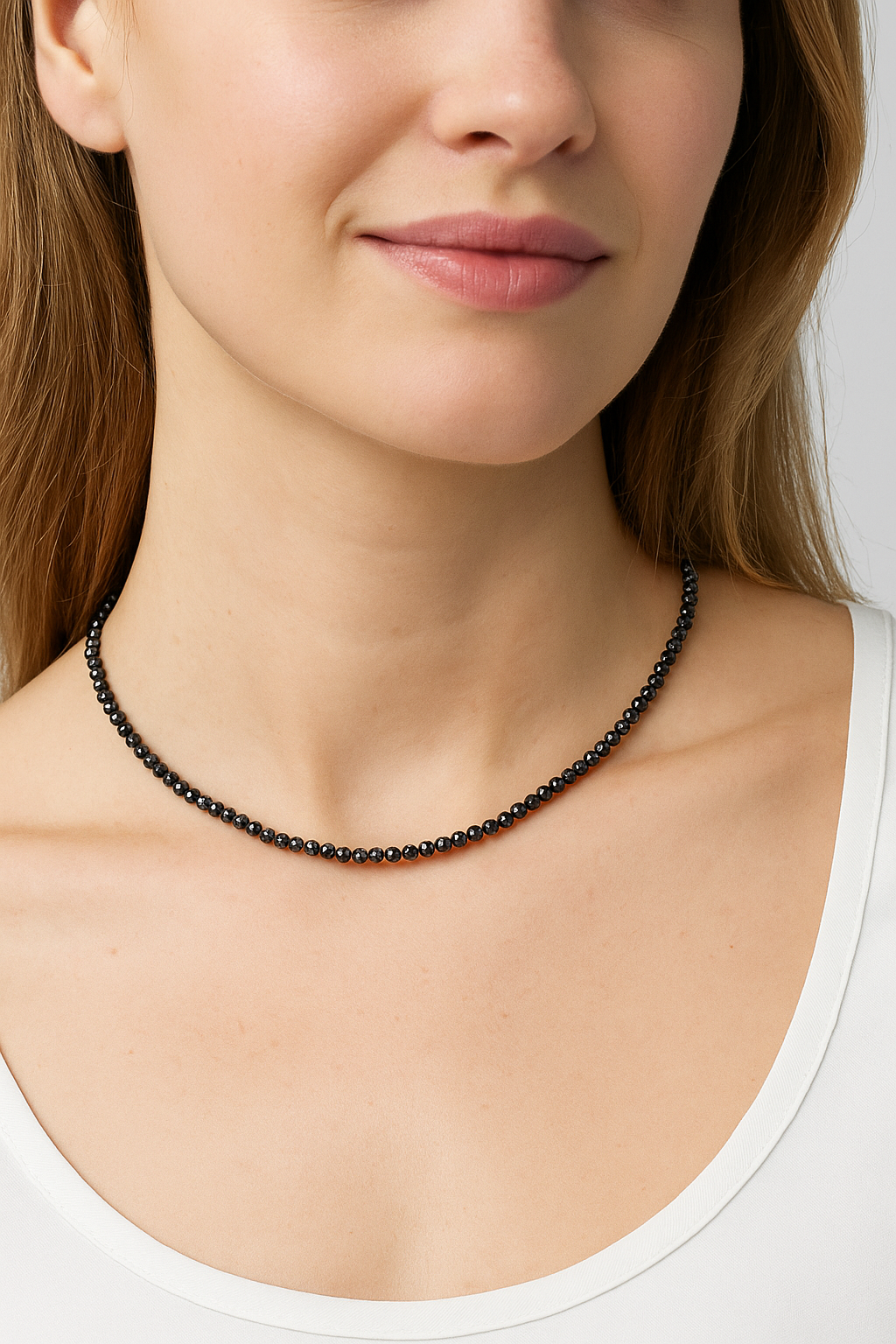 18k Black Diamond Bead Necklace (~33ct)