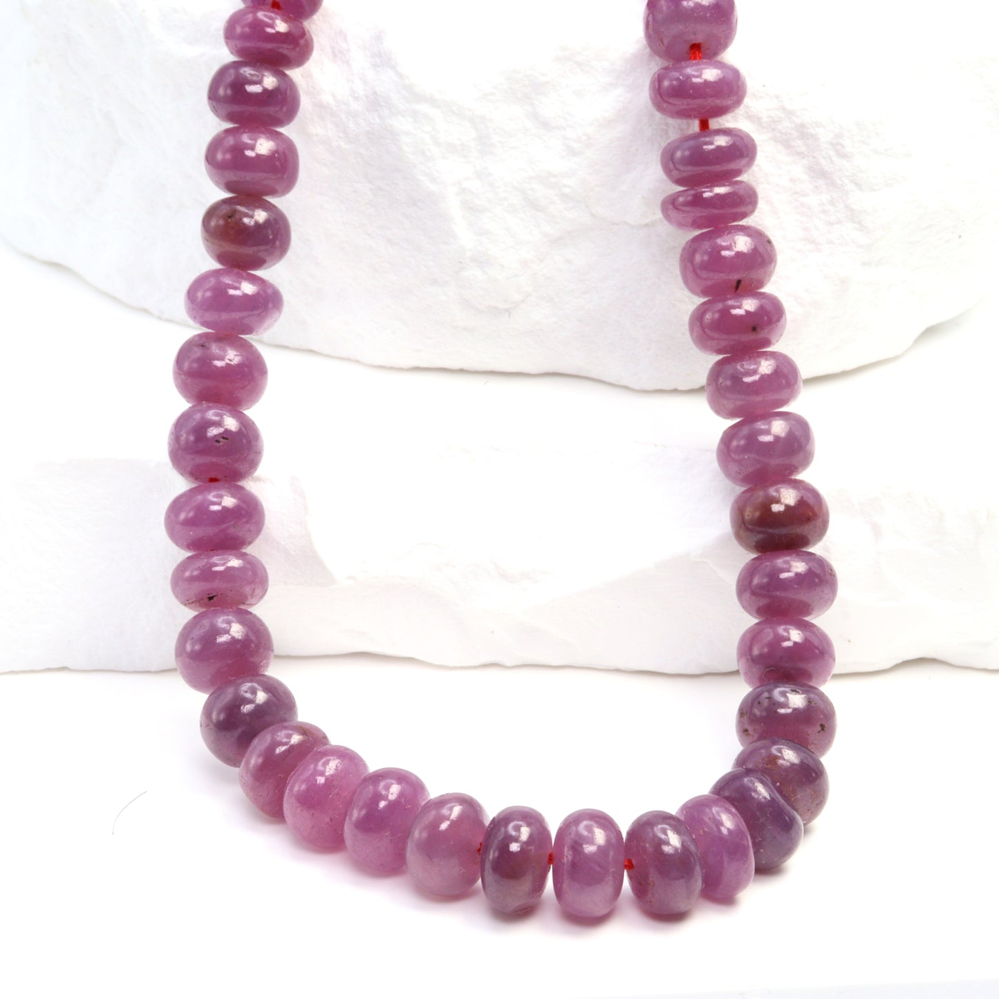 Ruby 7mm Smooth Rondelles