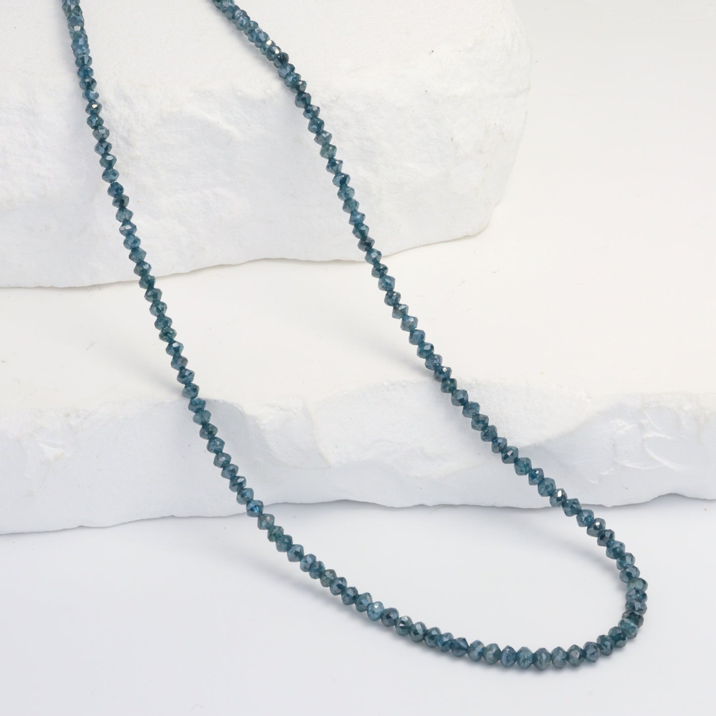 Blue Diamond 2mm Faceted Rondelles