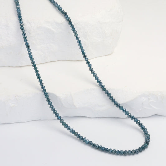 Blue Diamond 2mm Faceted Rondelles