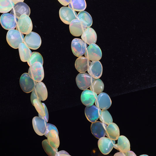 Ethiopian Opal 7mm Smooth Heart Shaped Briolettes