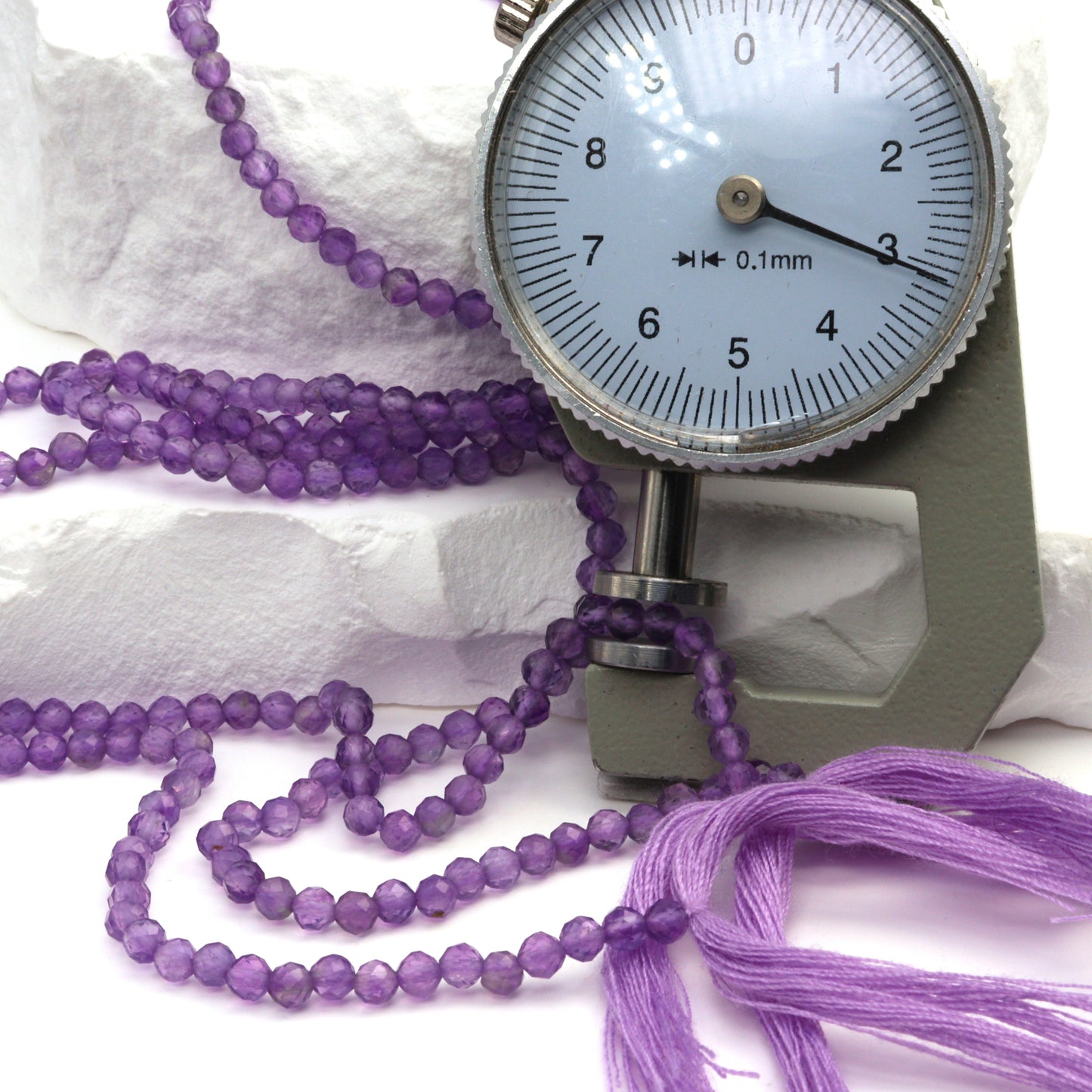 Pink Amethyst 3mm Faceted Rounds