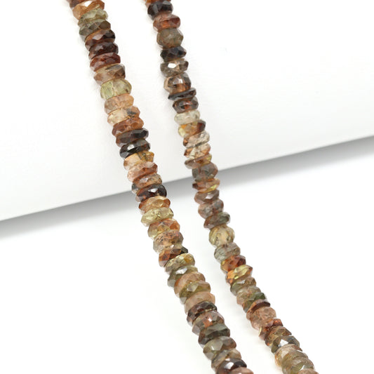 Brown Andalusite 5mm Faceted Rondelles Bead Strand