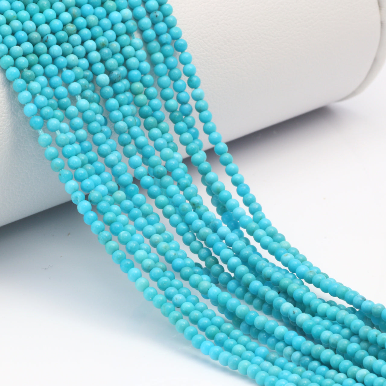 AAA Light Blue Turquoise 2mm Smooth Rounds Bead Strand