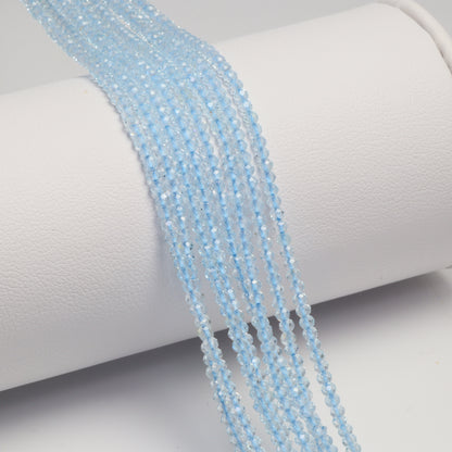 Sky Blue Topaz 2mm Faceted Rondelles Bead Strand