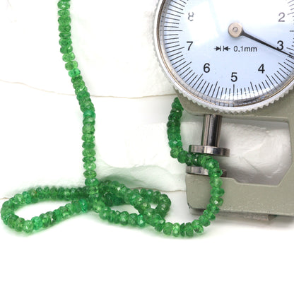 Green Tsavorite 3mm Faceted Rondelles