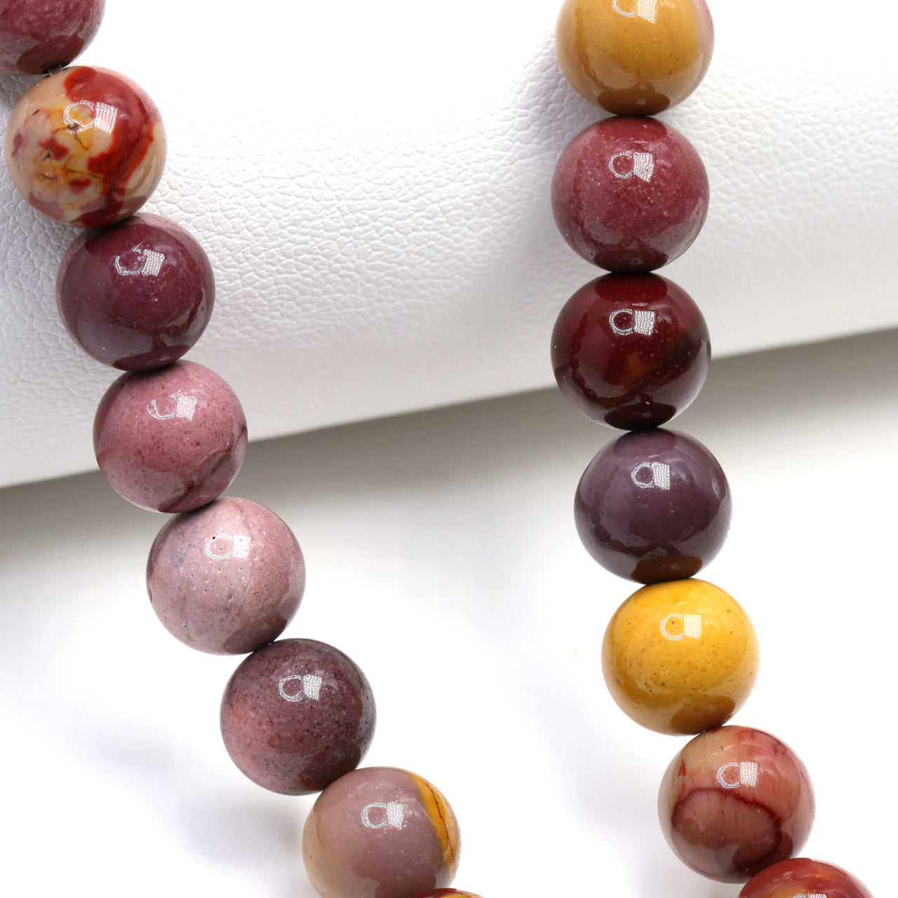 Natural Mookaite 8mm Smooth Rounds