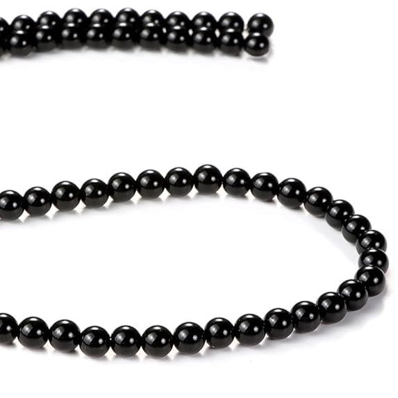 Black Onyx 4mm Smooth Rounds