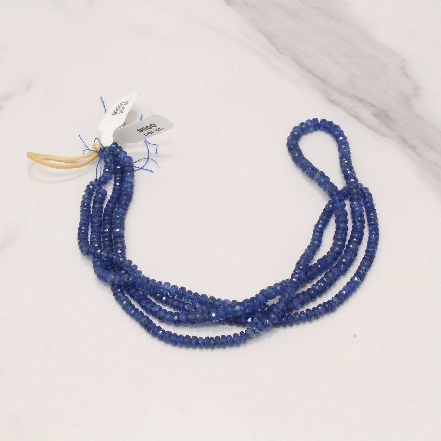 Royal Blue Sapphire 3.5mm Faceted Rondelles