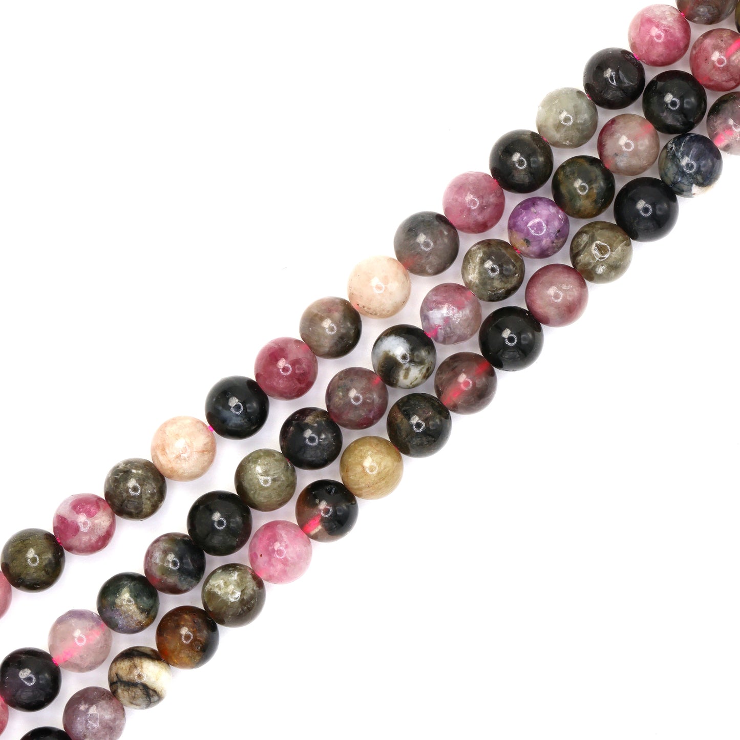 Watermelon Tourmaline 6mm Smooth Rounds Bead Strand